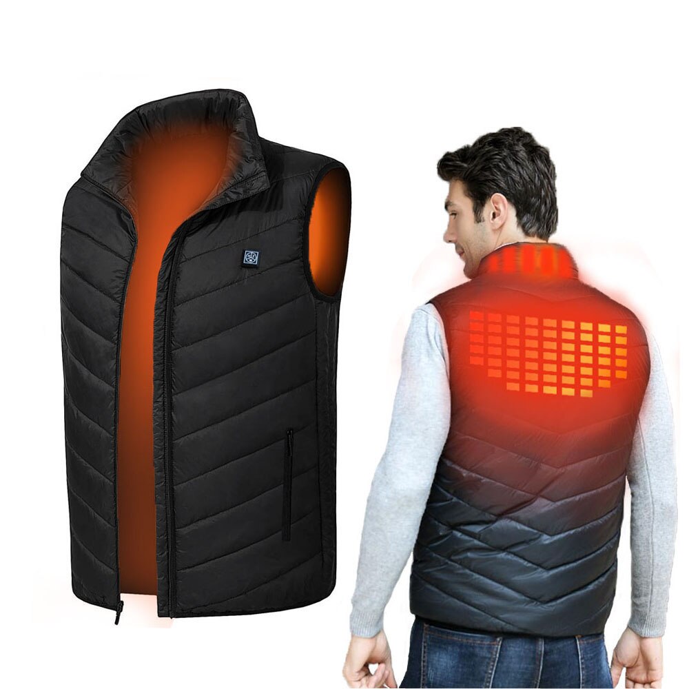 Outdoor Usb Infrarood Verwarming Vest Jas Mannen Vrouwen Winter Elektrische Thermische Kleding Vest Voor Sport Wandelen
