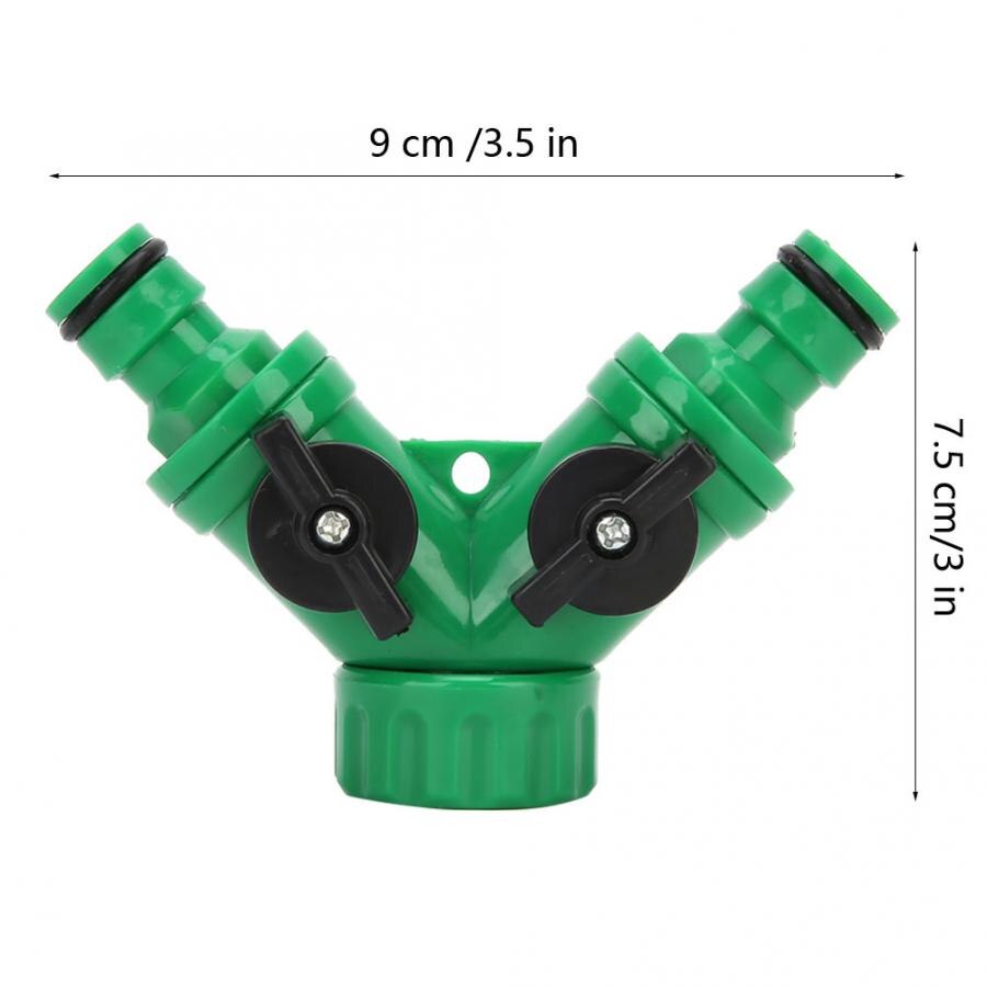 2Pcs G3/4 PNTY DN20 3-Way Water Tee Splitter Connector Adapter Valve with Switches Garden Tool House Cleaning Tools