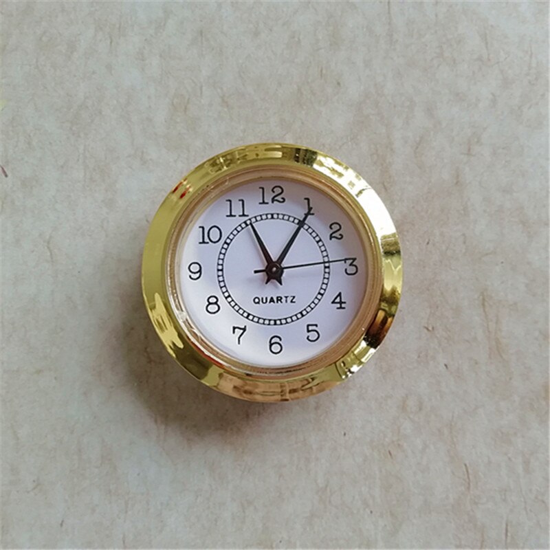 2PCS Gold Rim Face Diameter 39MM Insert Clock FIT-UP Arabic Number for Craft Clock