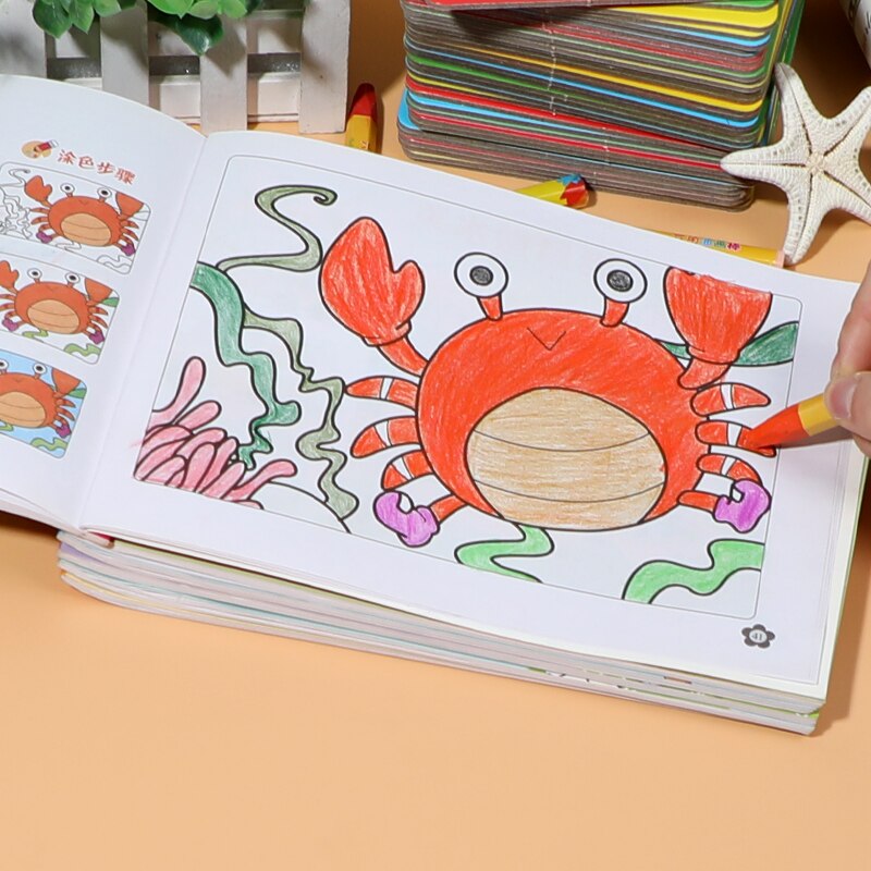 Beginners Coloring Books Painting Books Watercolor Students Chinese Learning Educational Kids Drawing Art Libros Children