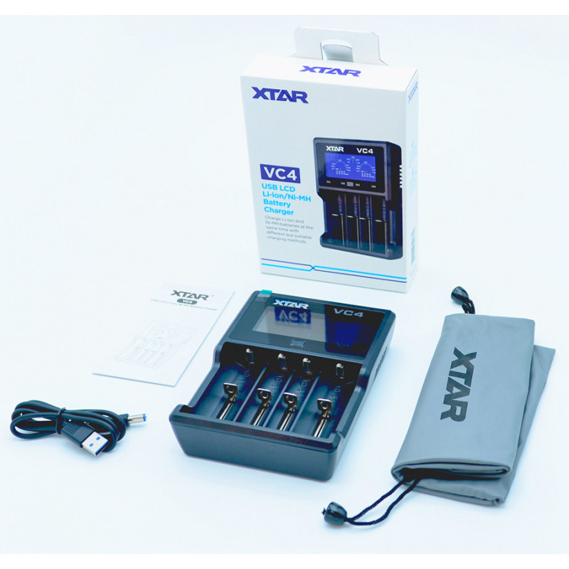 Xtar Mcvcvp124 Vc4 Universal Charger With Lcd For Li-Ion Battery