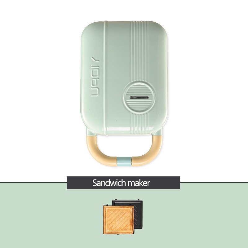 Electric Sandwich Maker Machine Waffle Maker Toaster Baking takoyaki Pancake Sandwichera Breakfast Maker Egg Cake Oven 220V: green 1 tray