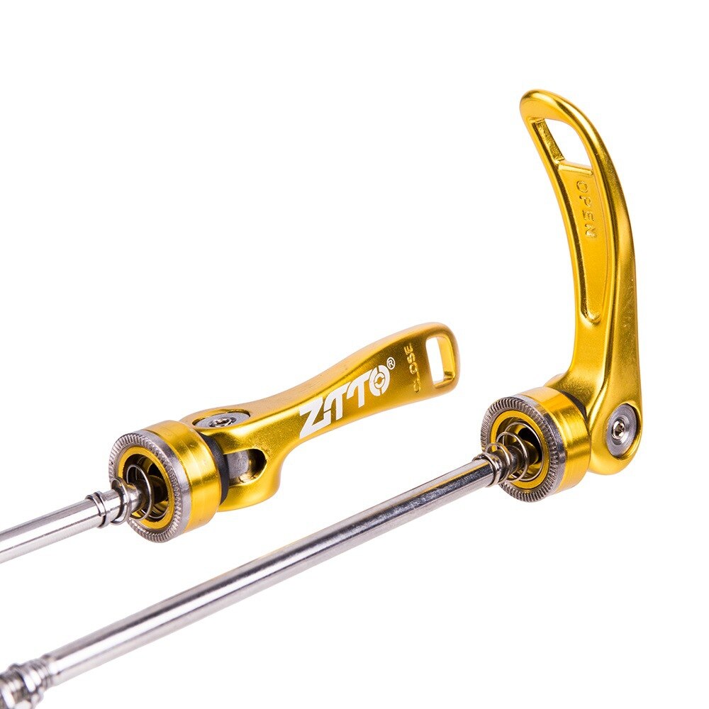 Palanca de liberación rápida de 2 uds de , varillas de liberación rápida de bicicleta Universal antideslizante para bicicleta de montaña, Negro/rojo/azul/amarillo: YELLOW