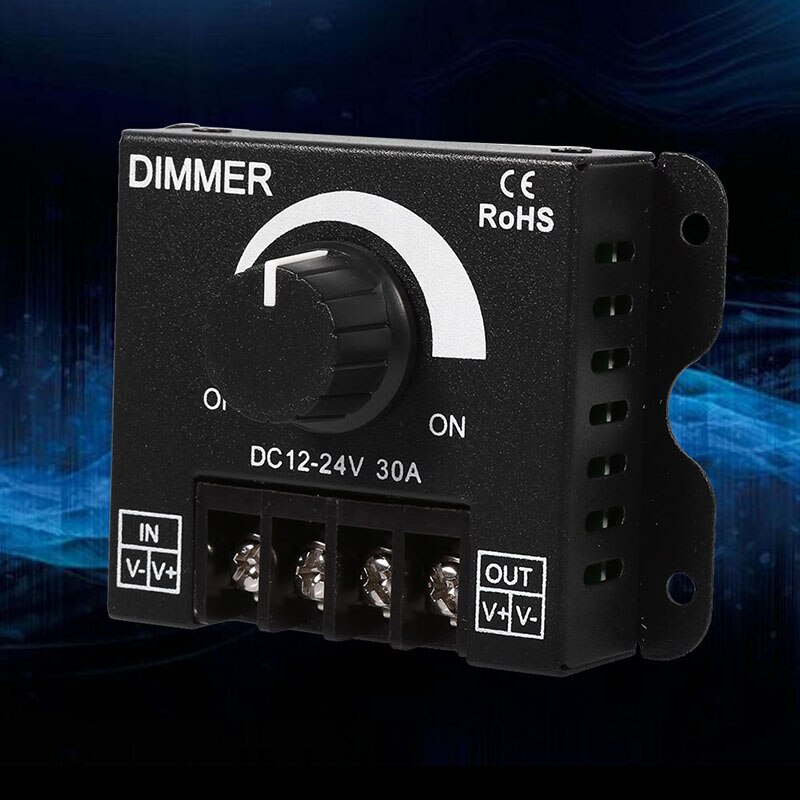 12V-12V 30A Metal LED Switch Dimmer Controller Manual Operation for Strip Light HYD88