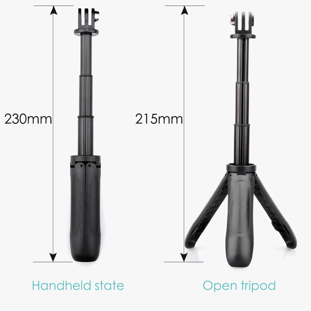 Vamson für Gopro9 Mini Tasche Stativ Selbstauslöser Erweiterbar Griff Pol Selfie Stock für Gopro Held 10 9 8 7 6 5 4 3 kamera VP421