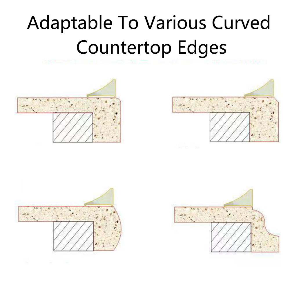 Barrière auto-adhésive en Silicone, barrage d'eau pour comptoir de cuisine, barrière étanche, salle de bains, douche, bouchon d'eau, protection, séparation sèche et humide