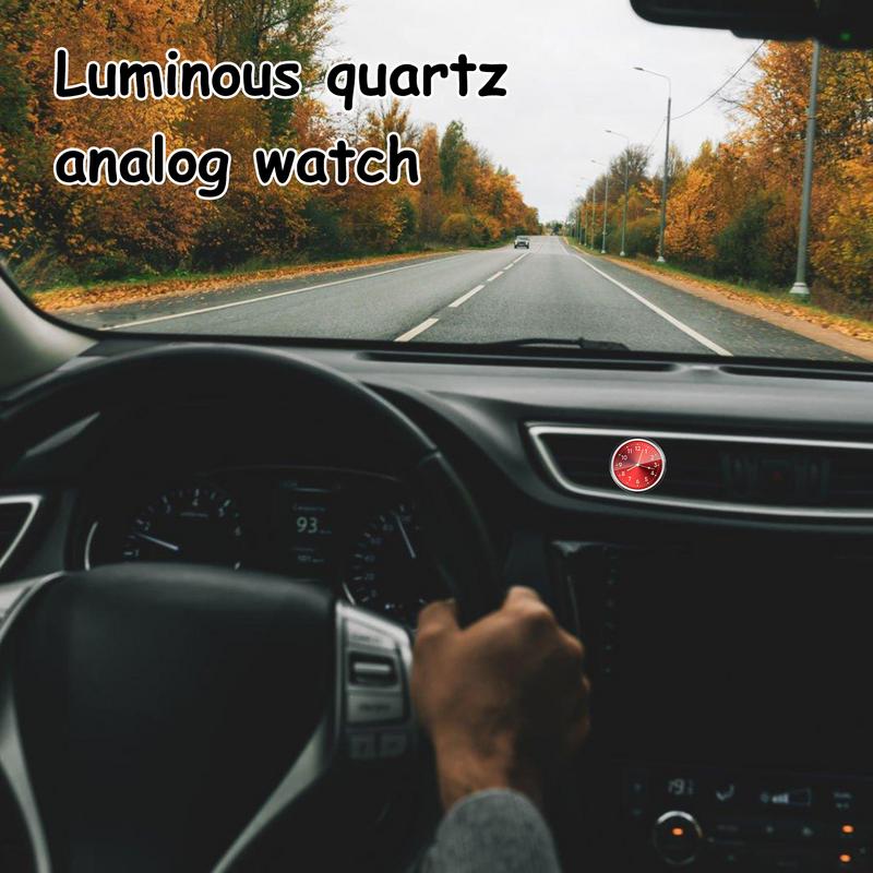 Autoklok Lichtgevende kleine analoge klok Stick-On Mini digitaal horloge Mechanica Quartz Klokken Auto Ornament Auto Auto-accessoires