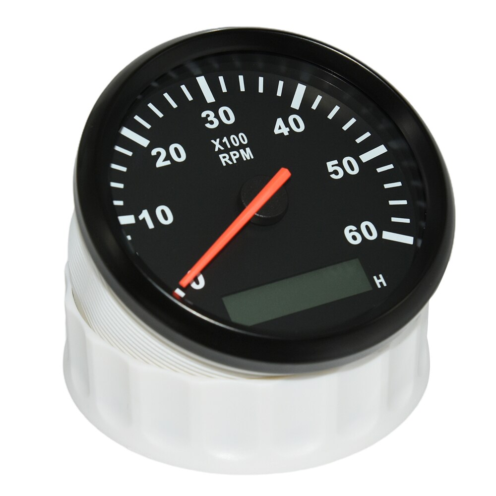 3K 4K 6K 8K RPM Tachometer-lehre Tach Sensor REV Zähler mit Stunde Meter 85mm benzin Diesel 12V 24V Rot Hintergrundbeleuchtung Anzeige