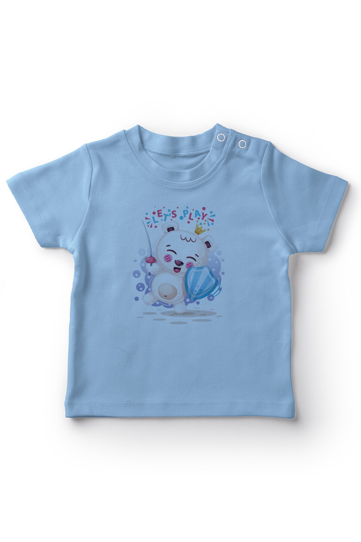 Angemiel jeu de bébé ours tee shirt bébé garçon bleu