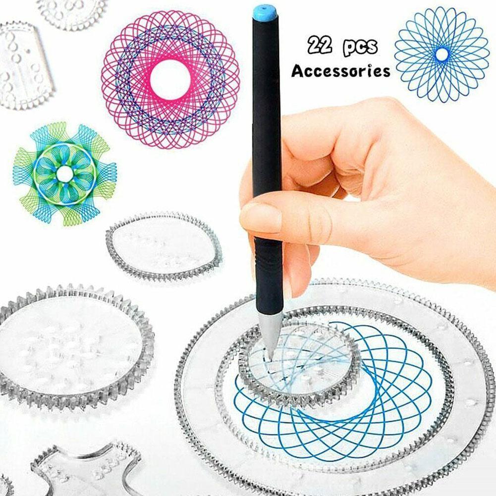 Spirograph Drawing Toys Set Interlocking Gears Wheels Painting Drawing Accessories Educational Toy Spirographs