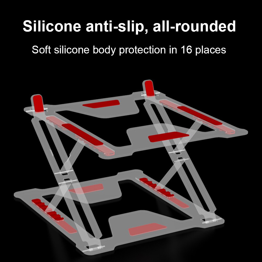 Verstelbare laptopstandaard, draagbare ondersteuning, notebookstandaard voor macbook pro, computerkoelbeugel, verhoger voor laptop, bureauverhoger