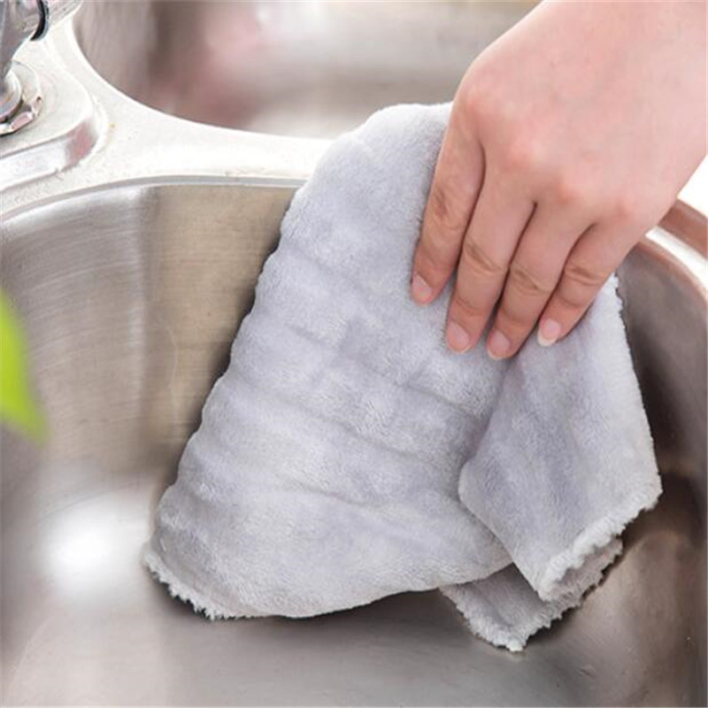Bamboevezel vaatdoek Keuken Schoner Wipping Wassen Vodden Car Cleaning Handdoek Doek Badkamer Stof Handdroger Handdoek cozinha