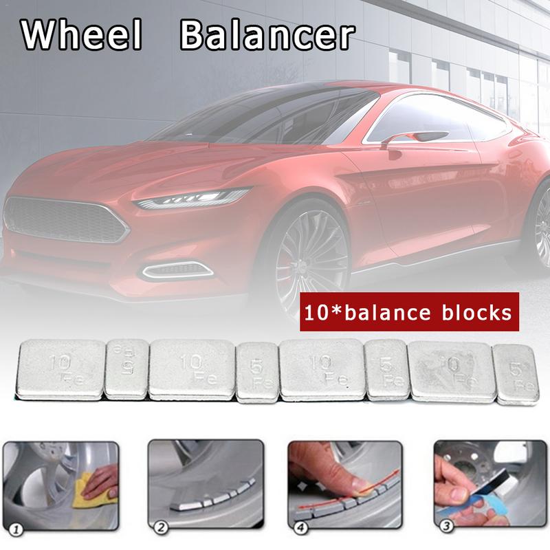 10pcs Universal Wheel Balance Weight Car Tire Adhesive Tire Balance Block Wheel Iron Tyre Balancer For Cars RC Boat Motorcycle