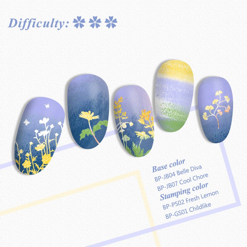 BORN PRETTY Nail Stamping Plates Flower Tango Patterns Rectangle Stainless Steel Template Nail Art Image Print Plates