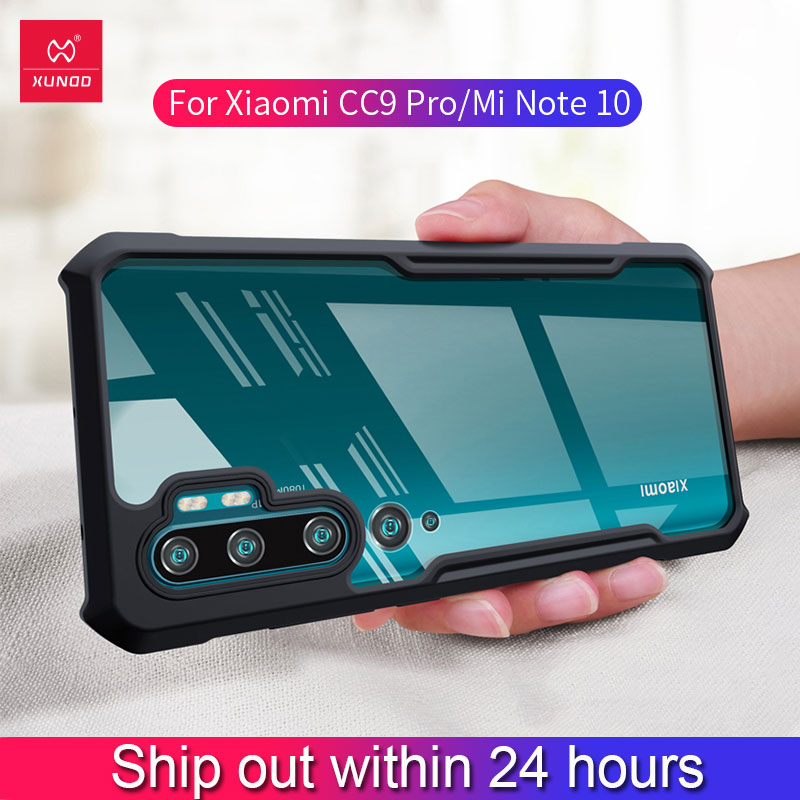 For Xiaomi Mi Note 10 Case XUNDD Airbags Shockproof Transparent Back Cover for Xiaomi CC9 Pro capa for Xiaomi Note10 Pro чехол