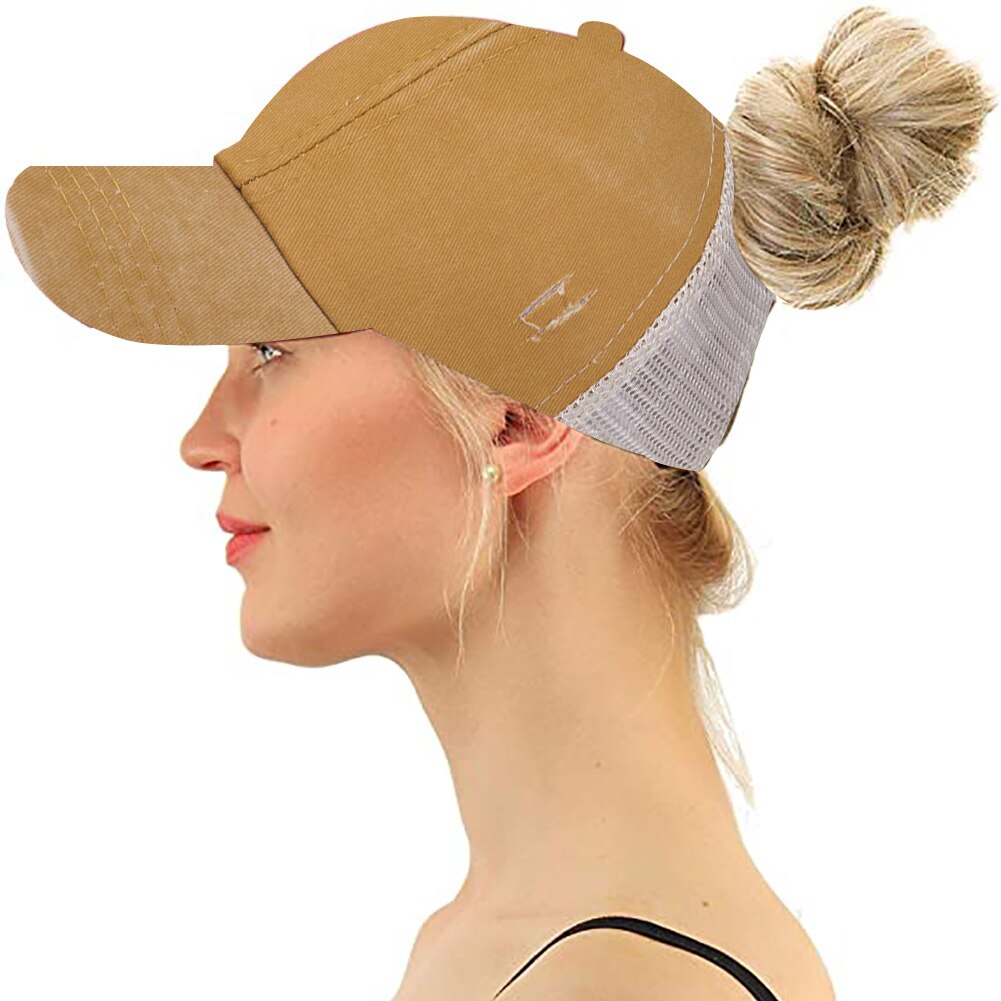 Hestehale criss cross baseball cap hurtigtørrende udendørs sport justerbar anti uv anti-sved åndbar mesh hat kvinder sol