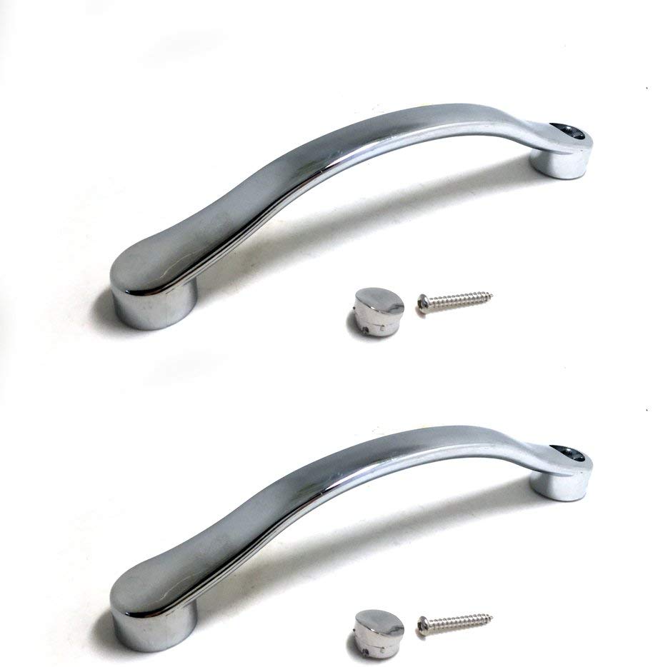 Gepolijst Vervanging Verchroomde Douche Bad Deur Slingerknop Arc vorm 2 paar net als picture show