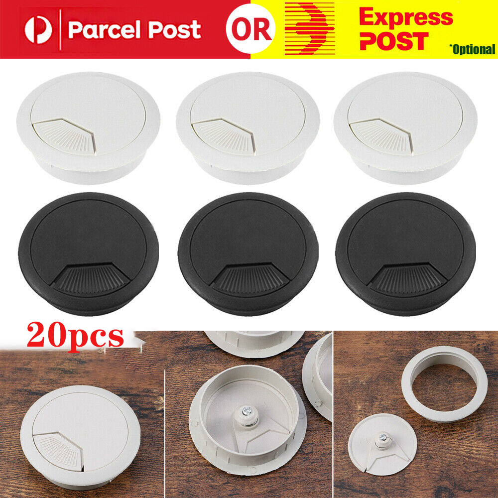 20Pcs Plastic Computer Bureau Tafel Grommet Kabel Poort Draad Gat Cover 50Mm Draad Opbergrek meubels Hardware