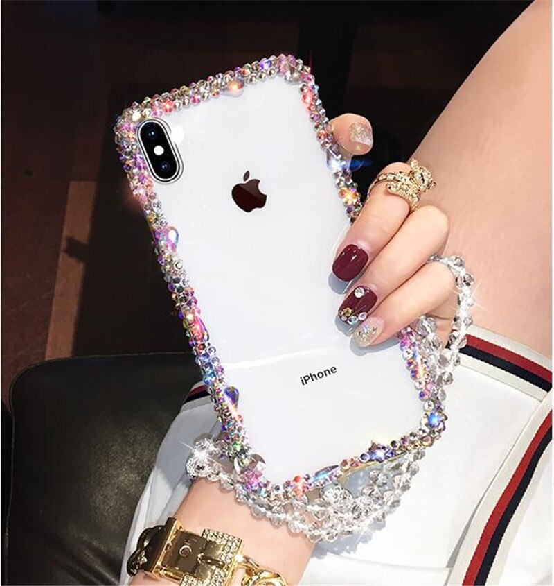 Für SamsungS6 S7 S8 S9 S10 S11Plus Lite Hinweis5 8 9 10 Plus fallen Luxus Bling Strass Diamant Kristall Weichen klar TPU Abdeckung fallen