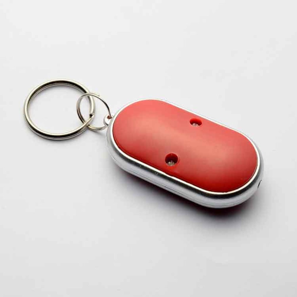 Mini Fluitje Anti Verloren Keyfinder Alarm Portemonnee Huisdier Tracker Smart Knipperende Piepen Remote Locator Sleutelhanger Tracer Key Finder + Led