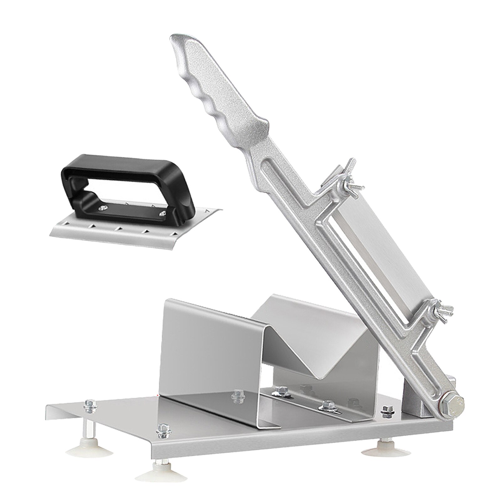 Manual Meat & Herb Slicer – Stainless Steel Adjustable Slicer With Cutting Board For Cheese, Jerky & Veggies