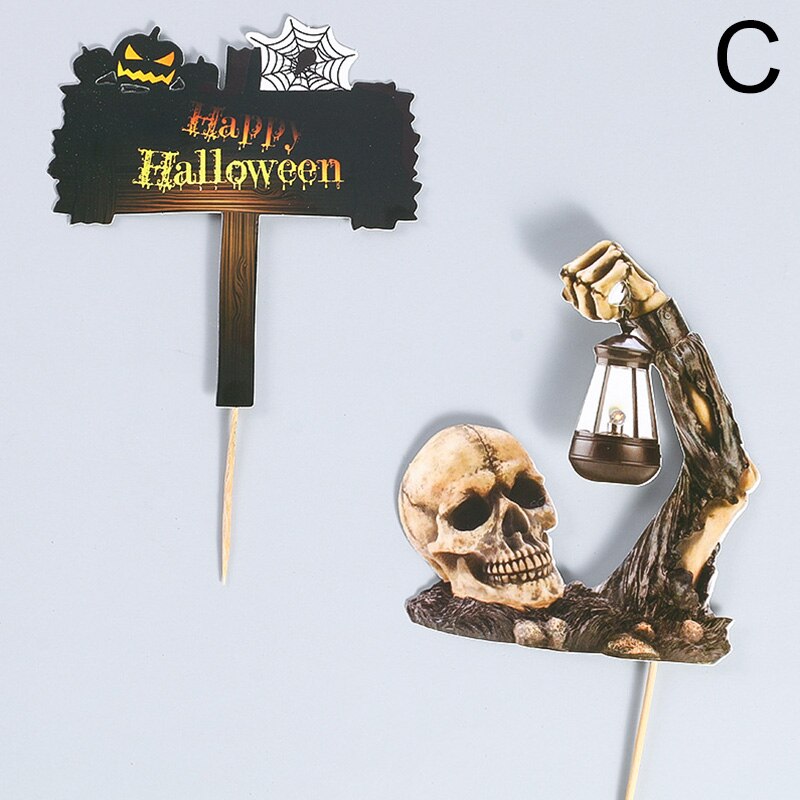 Decoración Para tarta de Halloween, signo de inserción, decoración para de Halloween, decoración para tarta, postre, calabaza: C