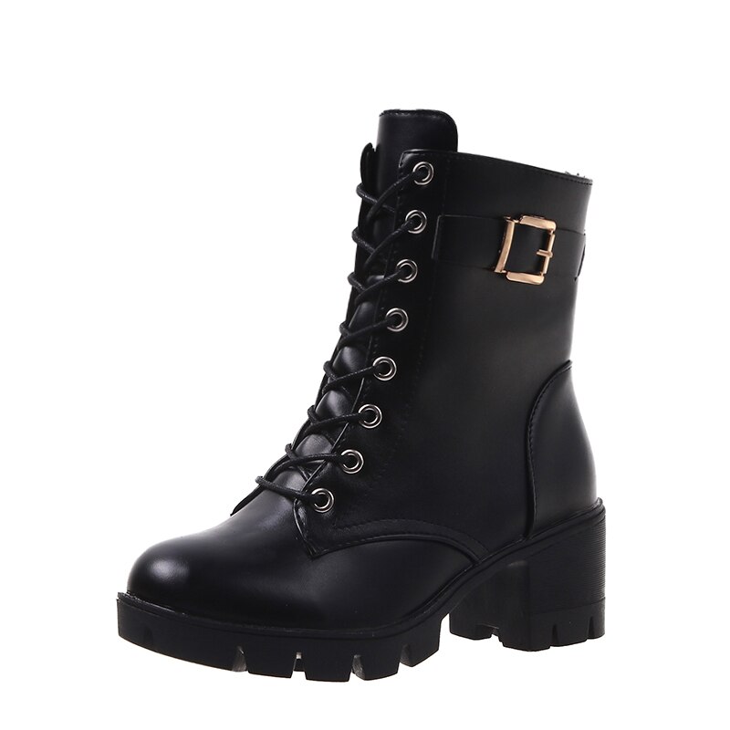 Botas de goma para mujer, zapatos de de lujo para otoño e invierno, ropa de deporte punta redonda, lluvia, Roca, tacón alto,
