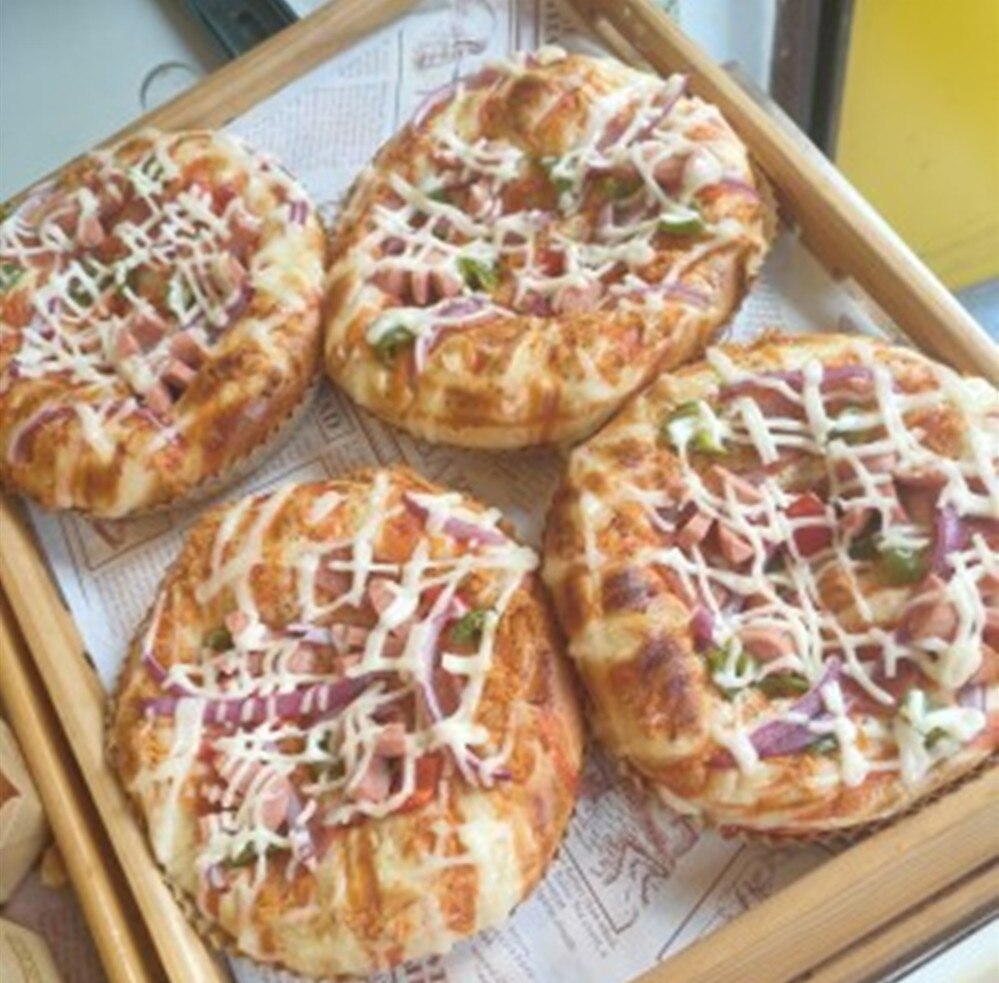 300pcs 6 inch round pizza tray oil proof high temperature disposable bread paper pie tray packing boxes