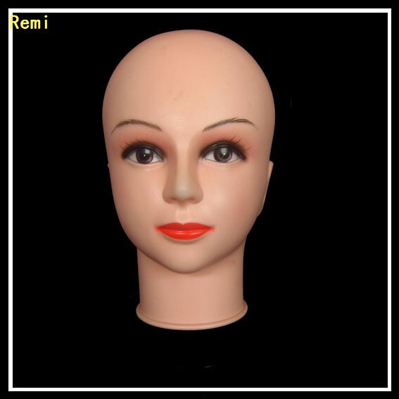 Realistic female mannequin head plastic Manikin dummy head for hat display wig head