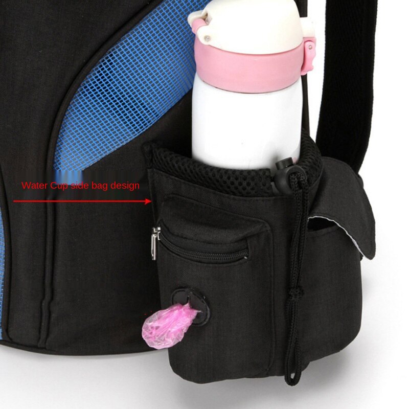 Bolsa de malla portátil para perros, mochila transpirable para perros, plegable, de gran capacidad, bolsa para transportar la portátil, para viajes al aire libre, portador de mascotas