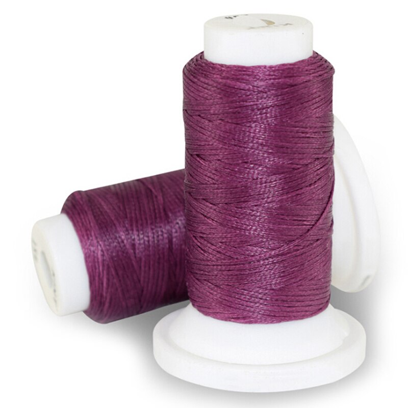 50Meters DIY Hand Waxed Thread 0.8mm 50m Polyester Cord Sewing Machine Stitching For Leather Craft Handicraft Tool: purple
