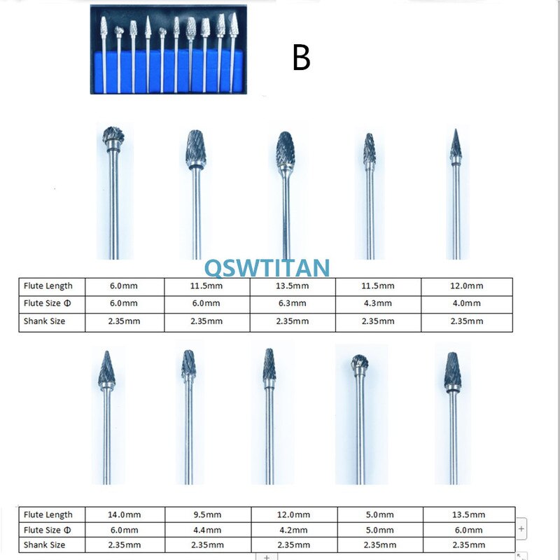 1set Dental Lab Drills Tungsten Steel Carbide Burs Teeth Whitenning Tooth Polishing Drill
