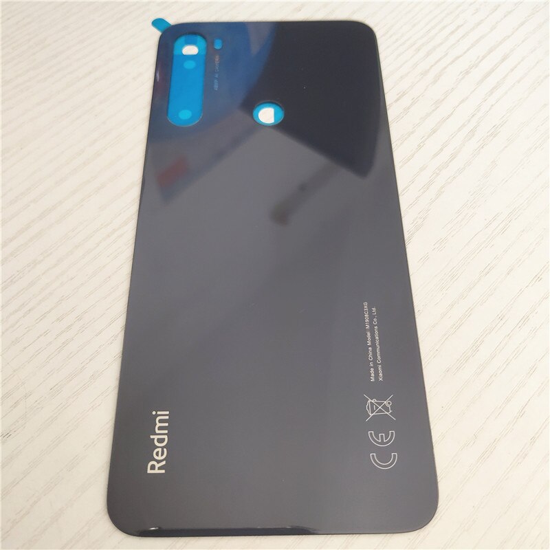 Per Xiaomi Redmi Note 8T pannello di copertura della batteria posteriore in vetro originale parti di ricambio del coperchio della custodia dello sportello posteriore: Black