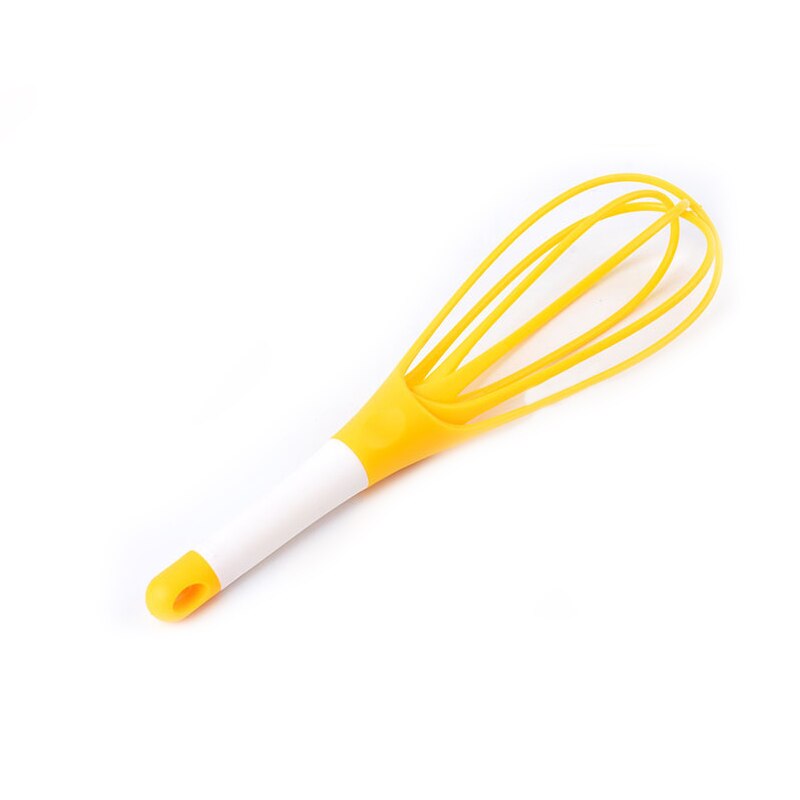 Multifunctional Rotary Manual Egg Beater Mixer Mini Plastic Kitchen Egg Whisk Bake Tool Egg Agitator: yellow
