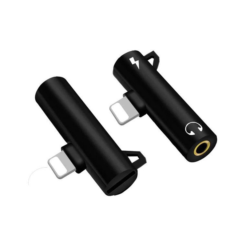 2 In 1 Audio Hoofdtelefoon Opladen Dual Adapter Splitter Voor 3.5Mm Jack Naar Oortelefoon Aux Kabel Connector Voor Iphone 12 Xs X 7 8 Plus