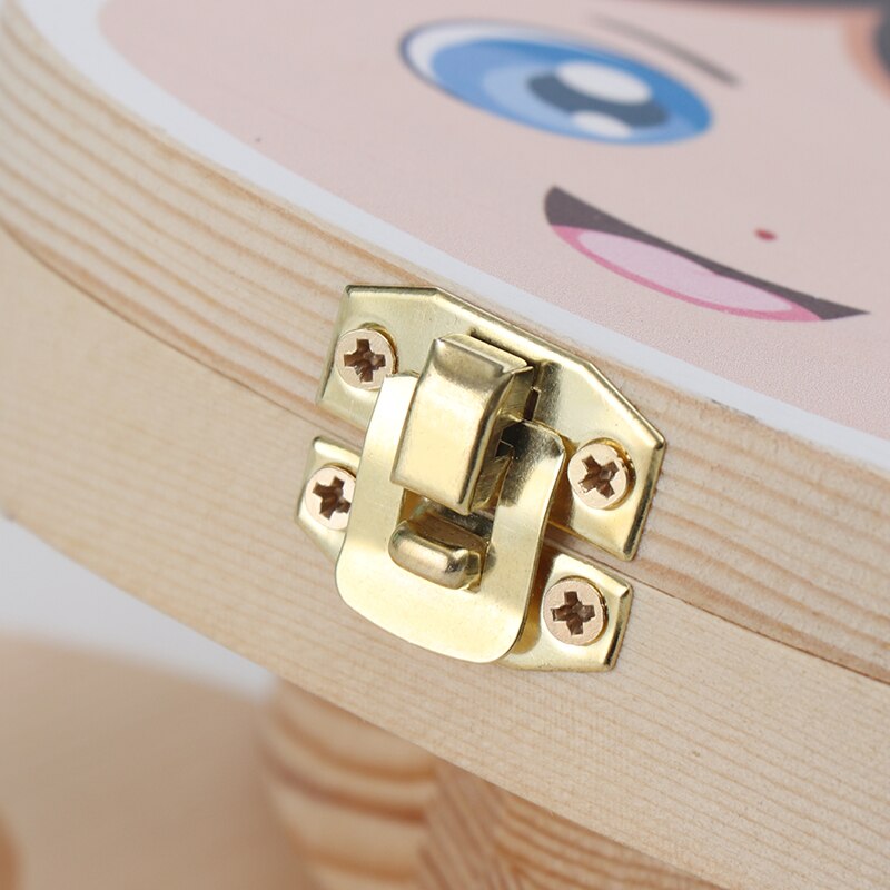 Organizzatore di scatole per denti in legno per bambini conservazione di denti da latte inglese/spagnolo/russo/francese salvataggio ombelicale raccogliere regali di souvenir per bambini