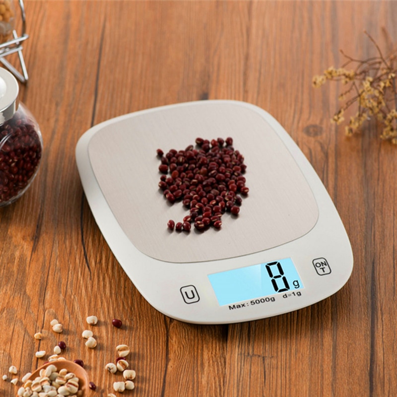 5kg/1g electronic scale kitchen scales digital LCD display food scales stainless steel scale baking scales for fitness slimming