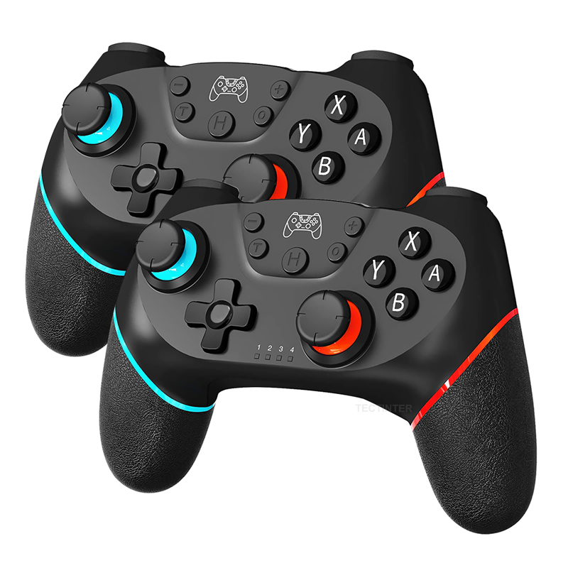 Senza fili di Bluetooth Gamepad Per Nintendo Interruttore Pro NS-Interruttore Pro Controller di Gioco joystick Per Nintend Console con 6 -assi Maniglia: 2pcs-Blue-Red