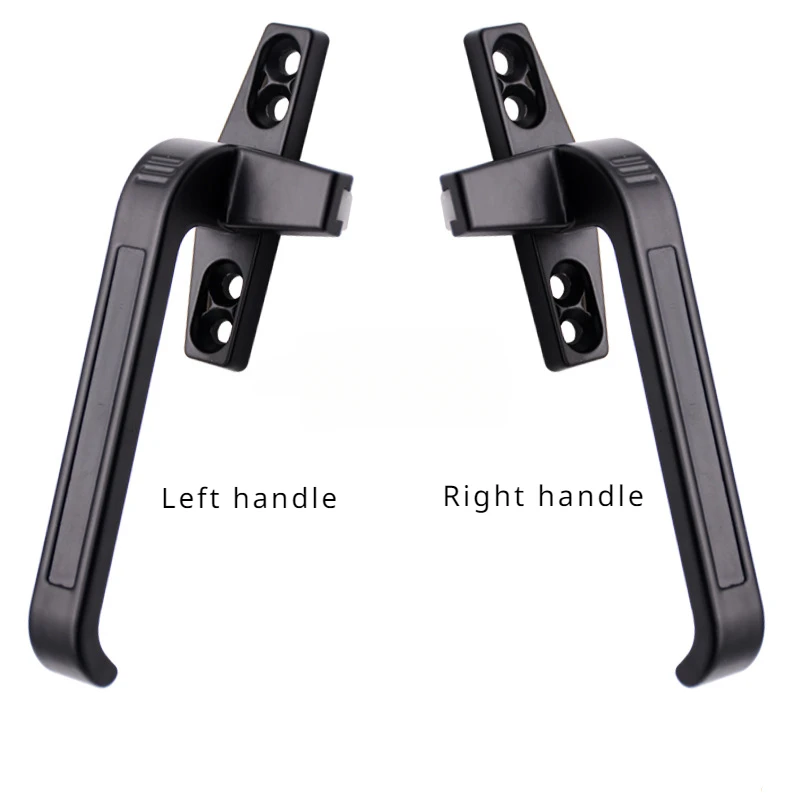 Syvformet vindueshåndtag med flad åbning og udvendigt tryk, plastikstål aluminiumslegering vindueslåshåndtag: Xl / Sort