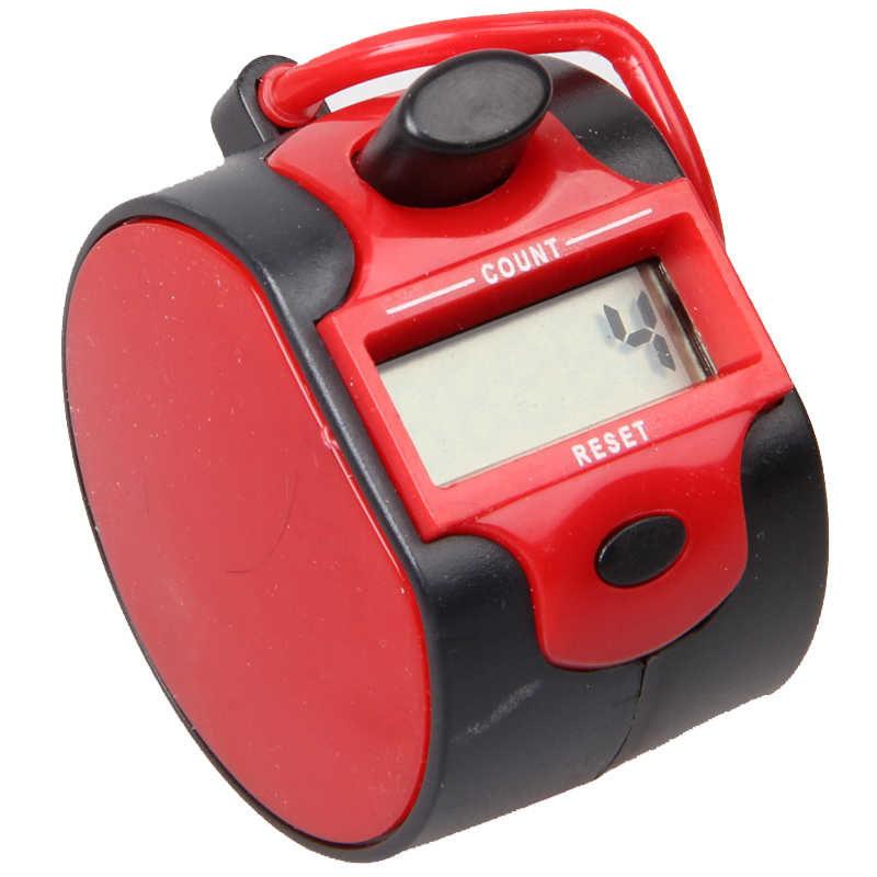 Digitaler Hand zähler 5-stellige Nummer manuelle Presse Clicker LED Hintergrund beleuchtung Rekorder mit Fingerring für Stückwerk: verrotten