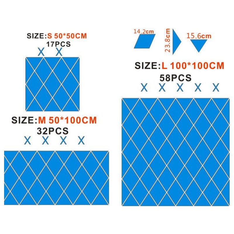 Mosaico de acrílico adhesivo para pared de espejo, paneles de efecto espejo, pegatinas de arte para pared Diy, accesorios de decoración para el hogar moderno para sala de estar