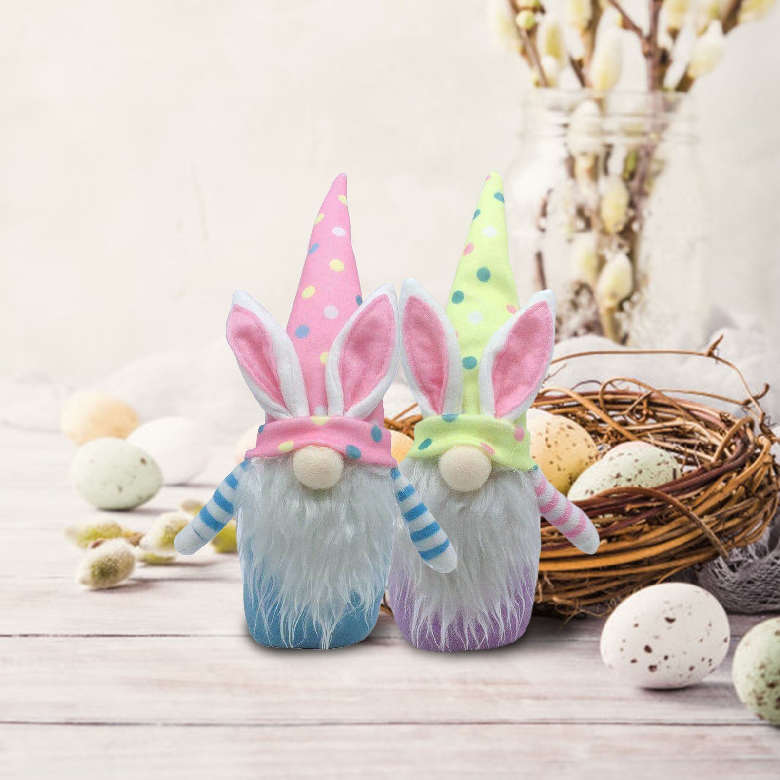 T# Easter Bunny Dwarf Faceless Doll Easter Decorat... – Grandado