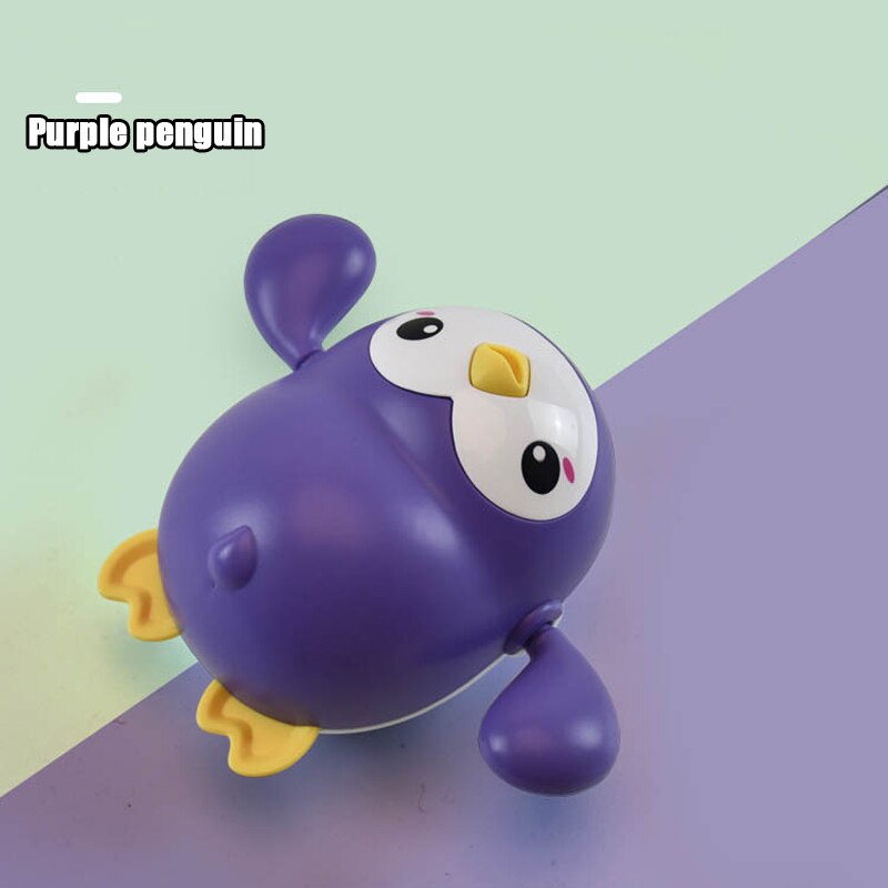 Zabawki do kąpieli dla niemowląt dla dzieci nowy do kąpieli dla dzieci kąpielisko zabawki śliczne żaby w zegarku do kąpieli zabawki Brinquedos Infantil игрушки для детей: Purple Penguin