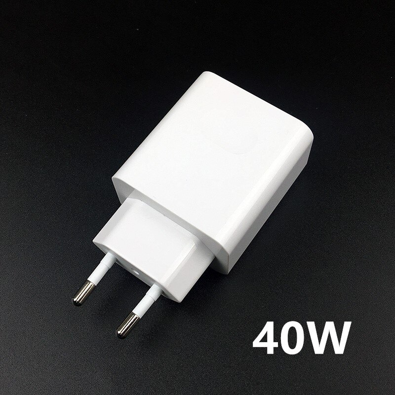 Huawei p40 pro carregador original 40 w adaptador de carga super cabo usb huawei nova 5t 6 7i p20 p30 pro p40 lite mate 20x x xs 30 pro: EU charger