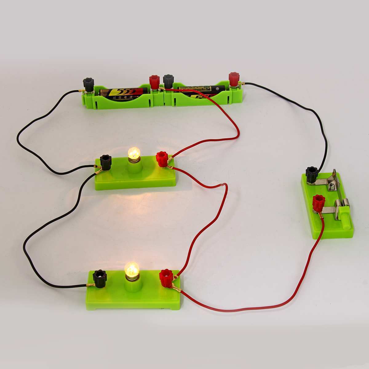 Kit d'apprentissage de circuit électrique de base pour enfants, bricolage physique, jouets manuels, expérience STEM, outils AV pratiques,