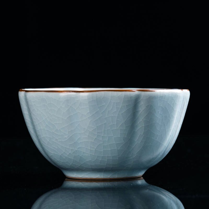 Kung Fu Tea Set Tea Cup Ceramic Tea Cup Teaware Modern White Porcelain Small Tea Cup Matte Ding Kiln Hand-painted Pu'er Cup: Light Grey