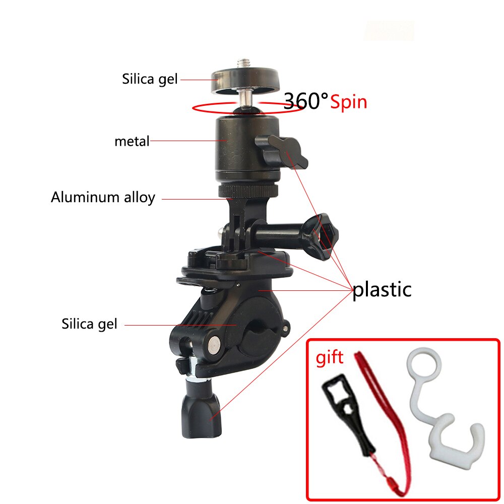 Tuyu Insta360 Een X/Evo Aluminium Motorcycle Bike Stand Voor Insta 360 Een X Camera, voor Insta 360 Een X Camera Accessoires: Option 2
