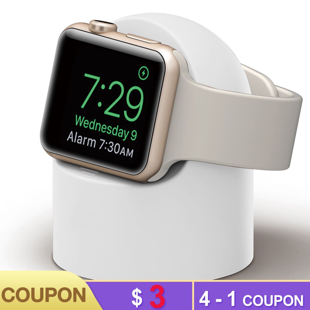support de Charge en Silicone pour Apple Watch série 4 3 2 1 Station de Charge de quai de Charge pour support de support de support iWatch
