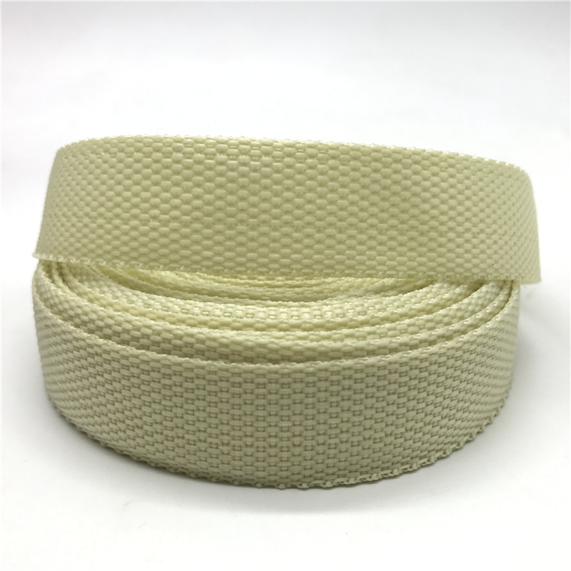 5 yards 1 "  (25mm)  nylonband polypropen pp band band band rem hundhalsband sele utomhus ryggsäck väska delar: Kräm