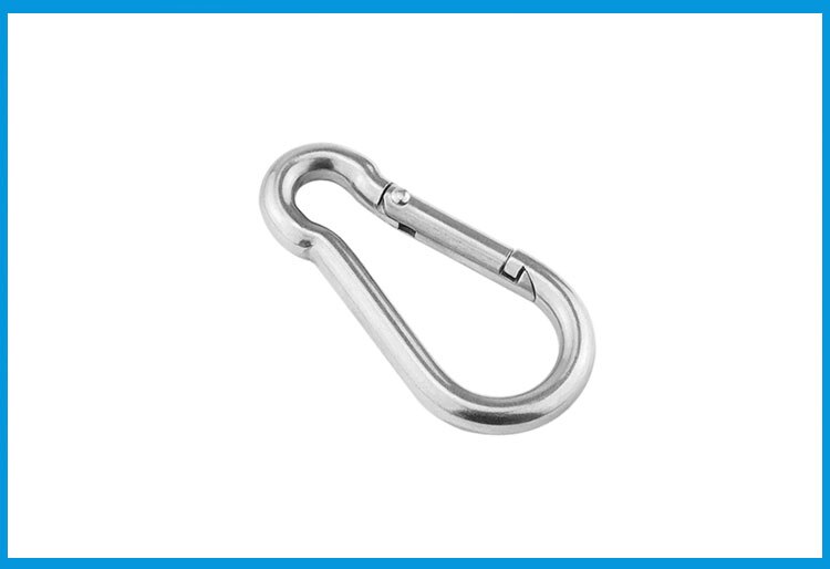 M6*60mm Multifunctional 304 Stainless Steel Spring Snap Carabiner Quick Link Ring Hook snap shackle Chain Fastener Hook